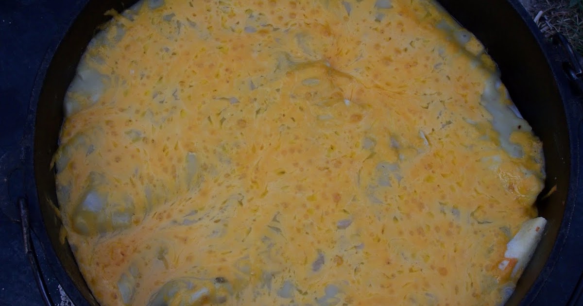 Dutch Oven Madness! Day 219 Creamy Green Chile Chicken Enchiladas